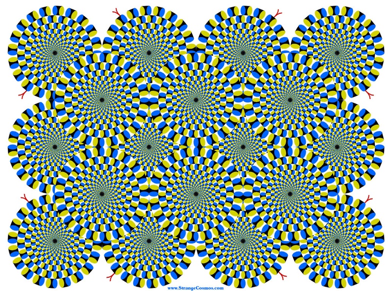 Optical illusion - rotating disks